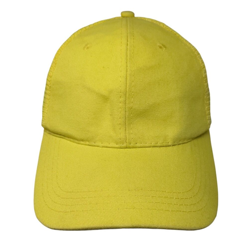 Tropic Sun Strapback Trucker Hat Yellow OSFM Adjustable Mesh Back Blank W/Tags